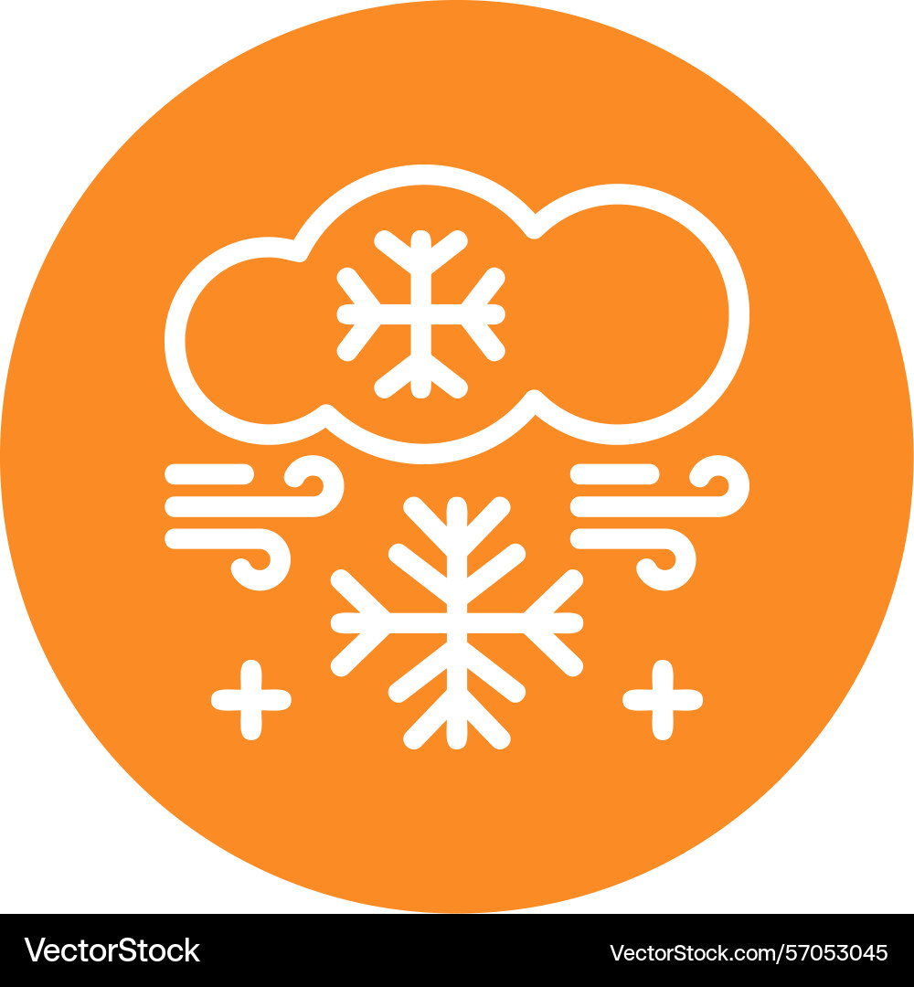 Snowflake line circle style icon design vector image