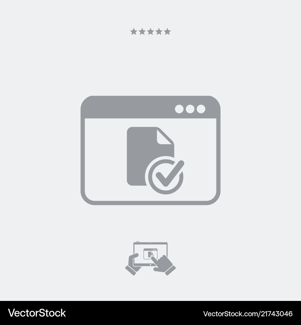 Checked document vector image