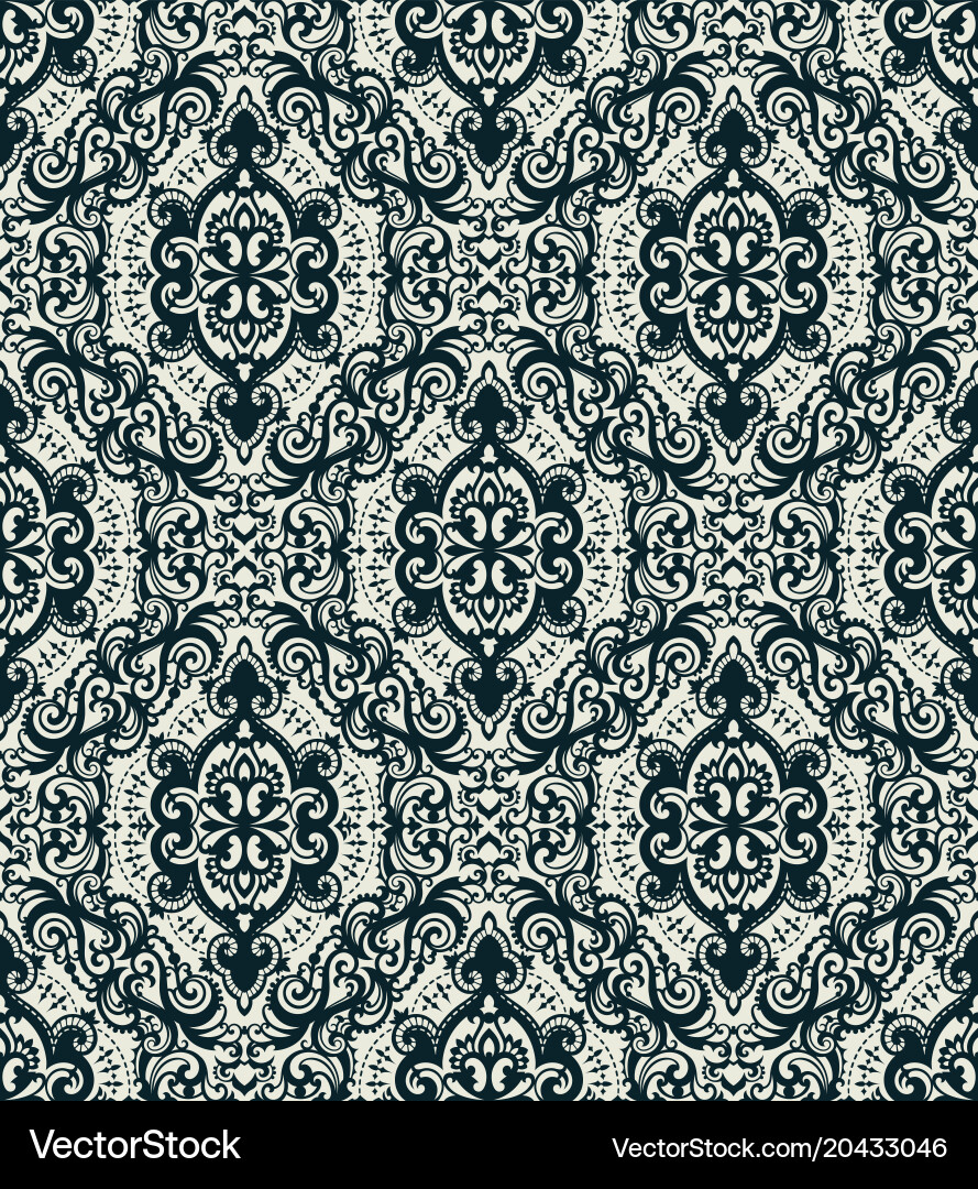 Damask seamless pattern vector image