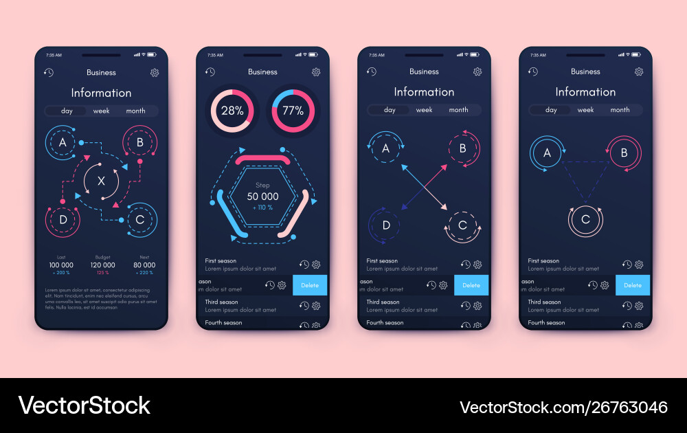Different ui ux gui screens and flat web icons Different ui ux gui screens and flat web icons vector image
