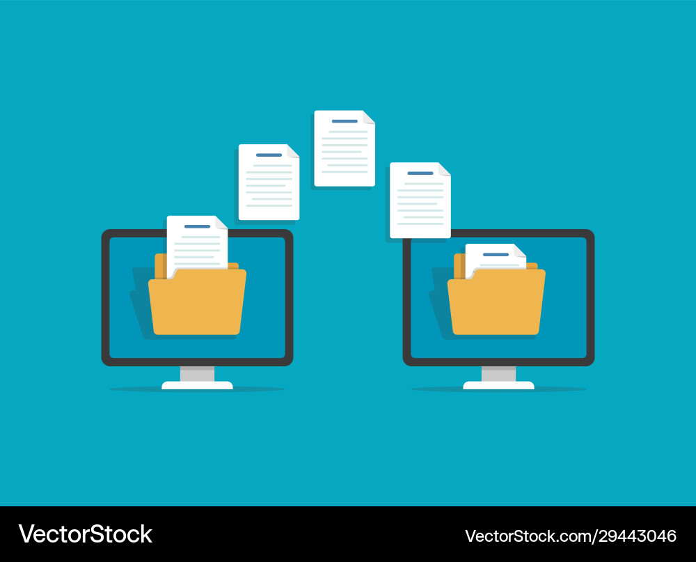 File transferexchanging files vector image