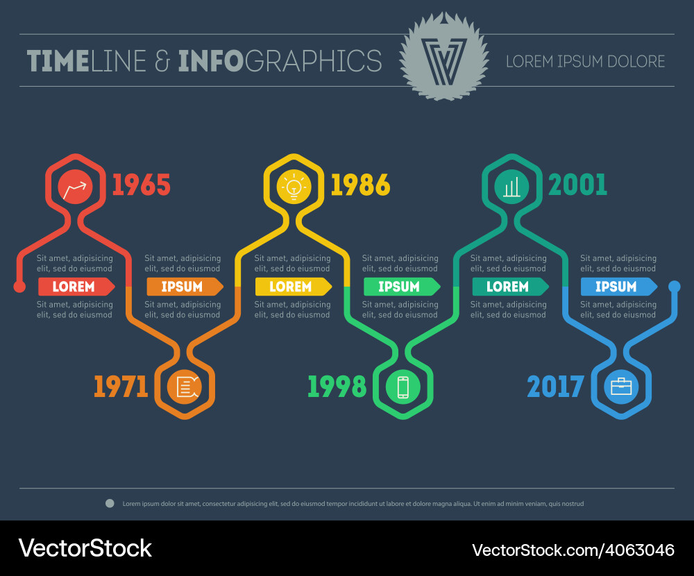 Horizontal infographic timelines web template Vector Image