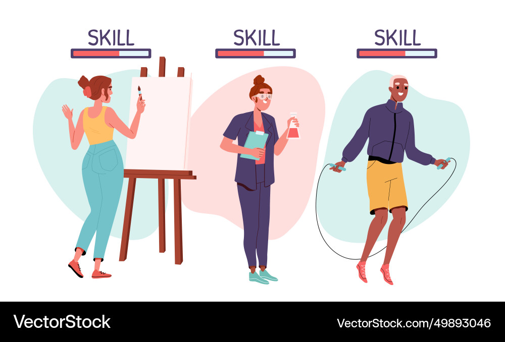 Improving skills concept Improving skills concept Vector Image