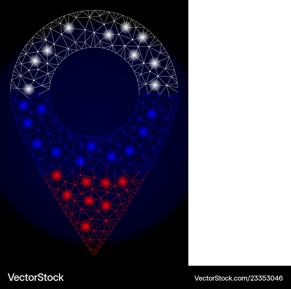 Polygonal wire frame mesh local place with light Polygonal wire frame mesh local place with light vector image