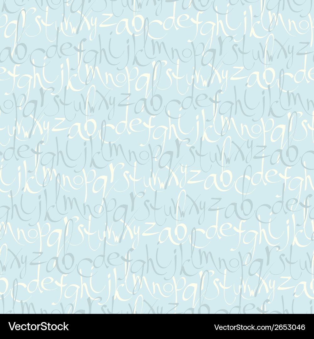 Seamless pattern with hand drawn letters Vector Image