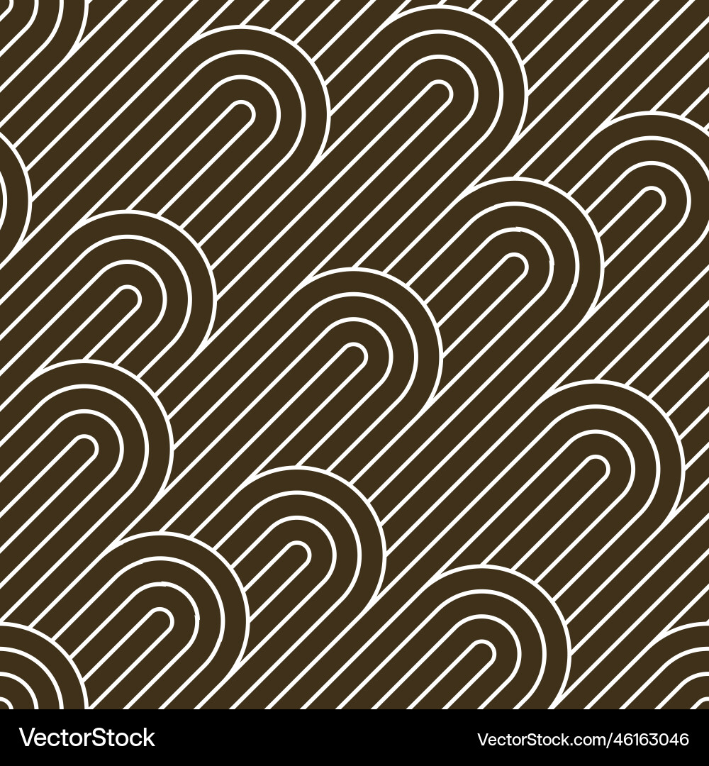 Seamless pattern with twisted lines linear tiling Vector Image