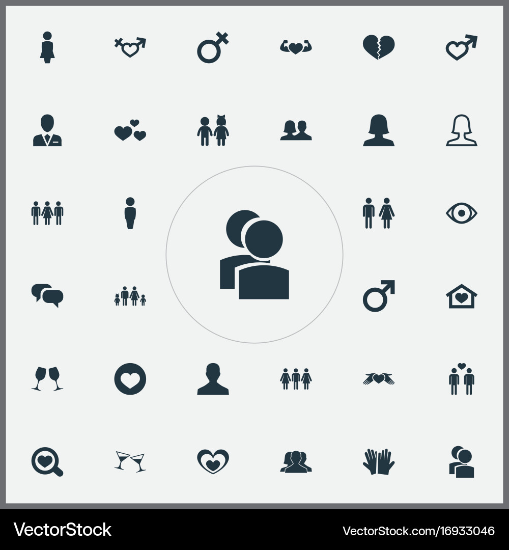 Set of simple icons element Vector Image