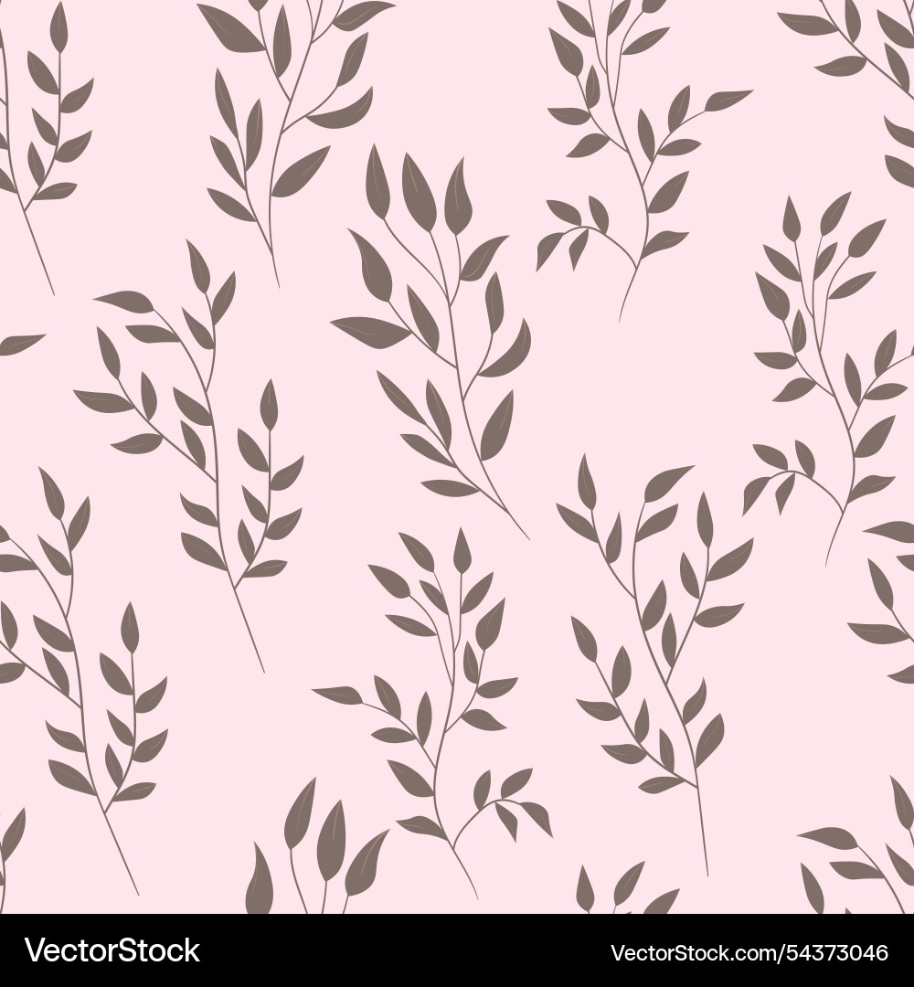 Spring seamless color pattern with sprigs Vector Image