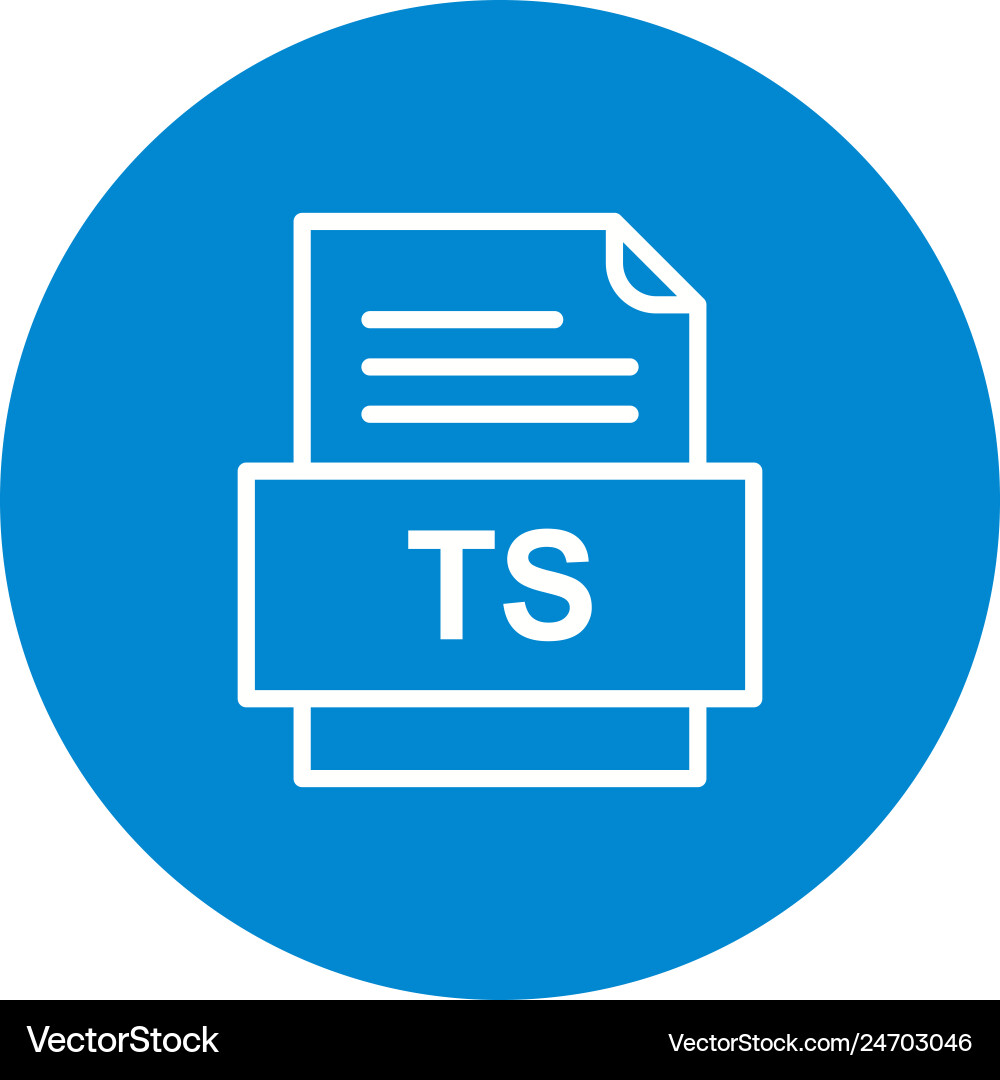 Ts file document icon Vector Image
