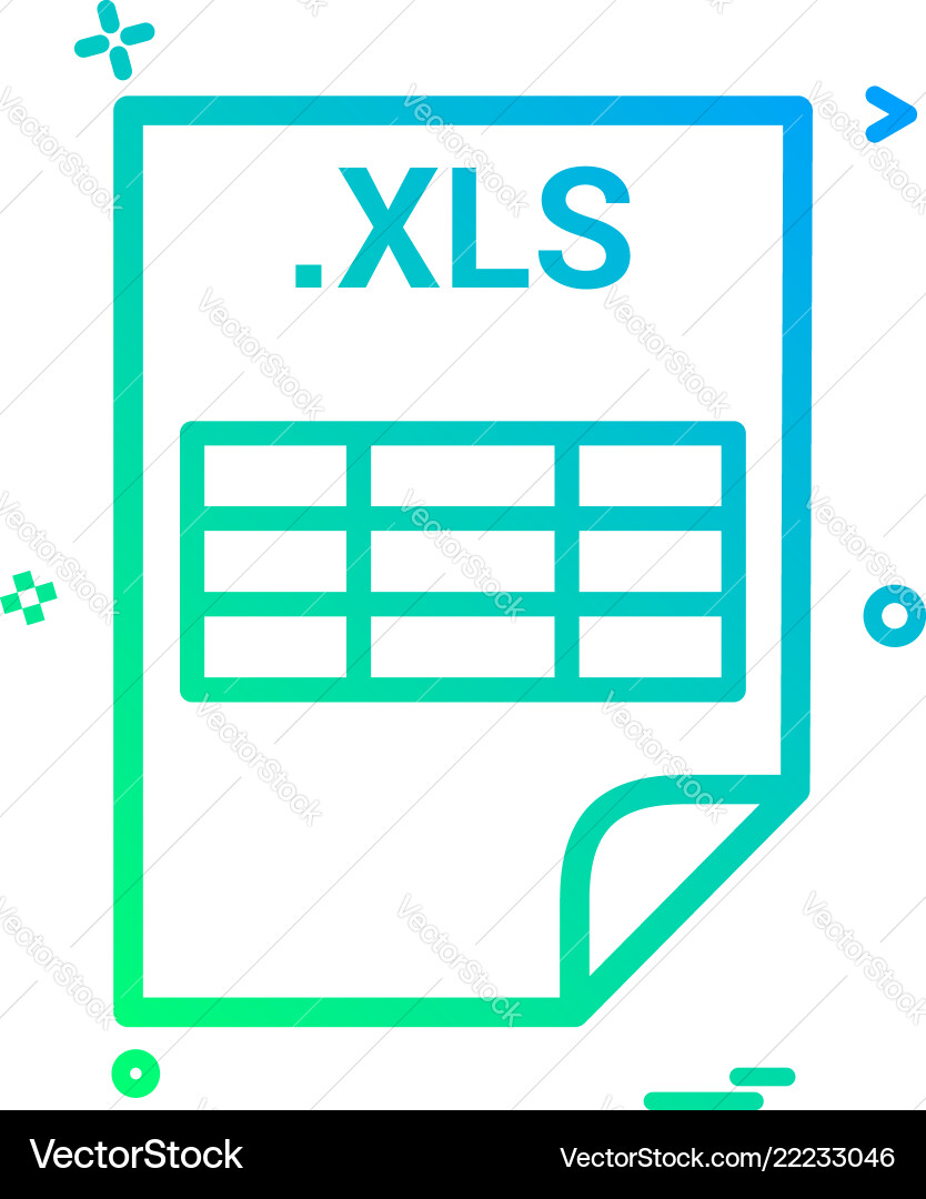 Xls application download file files format icon Xls application download file files format icon vector image