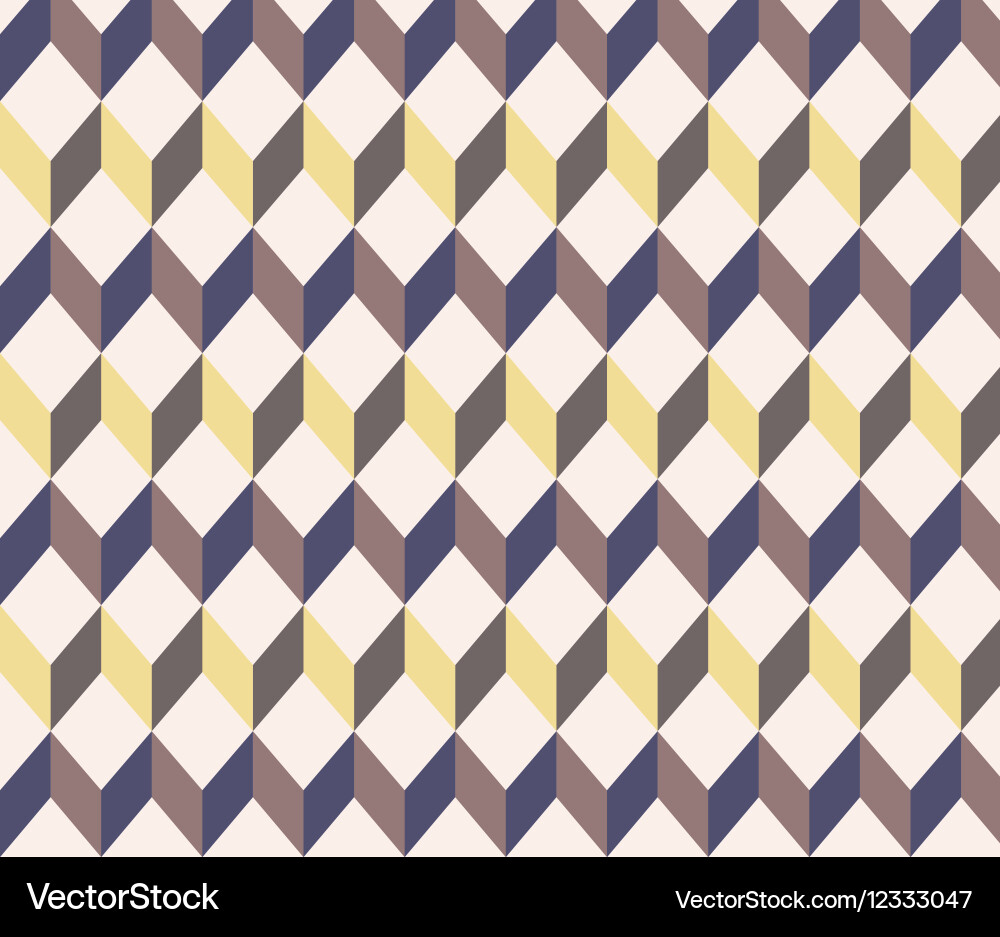 Abstract retro isometric shape background Vector Image