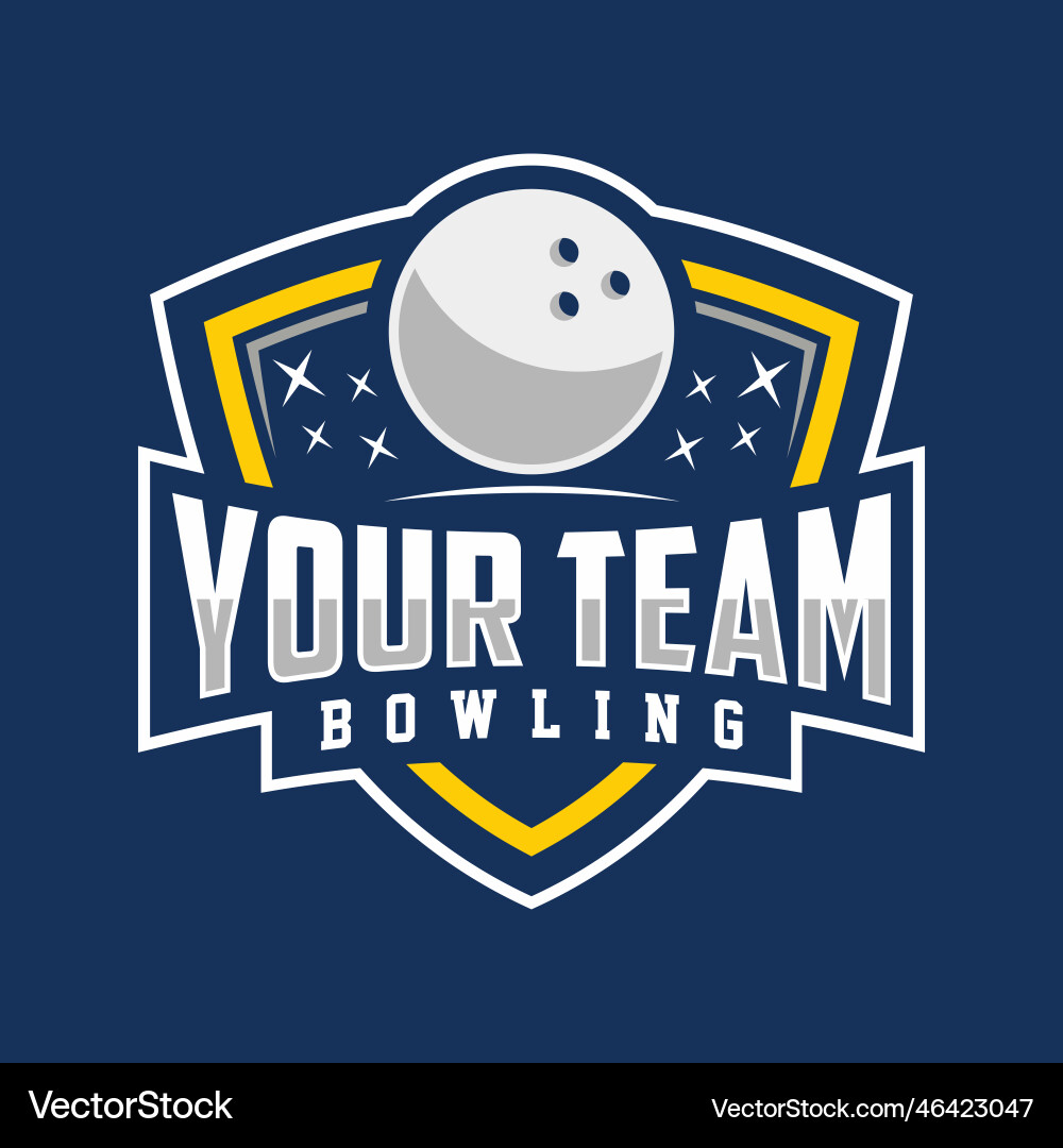 Bowling Club Logo Badge vector image