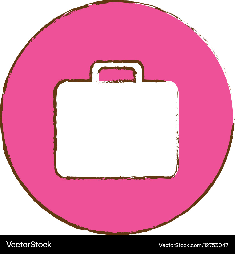 Briefcase button thumbnail business icon image vector image