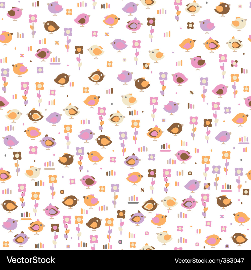 Charming Bird Pattern vector image