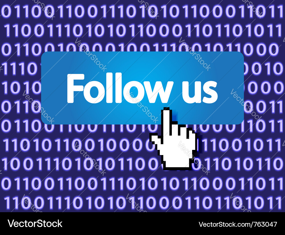 Connect and Follow Vector Image