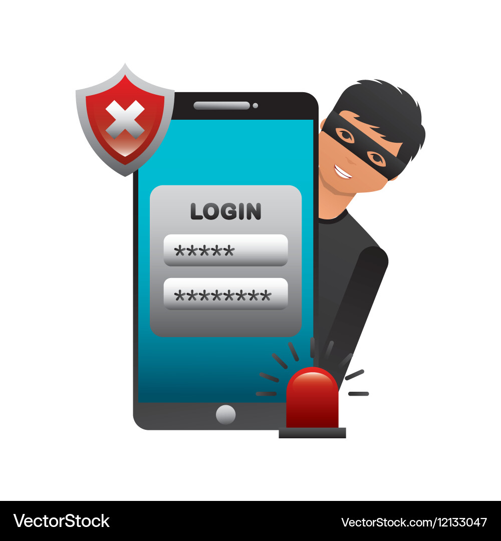 Cyber security design vector image