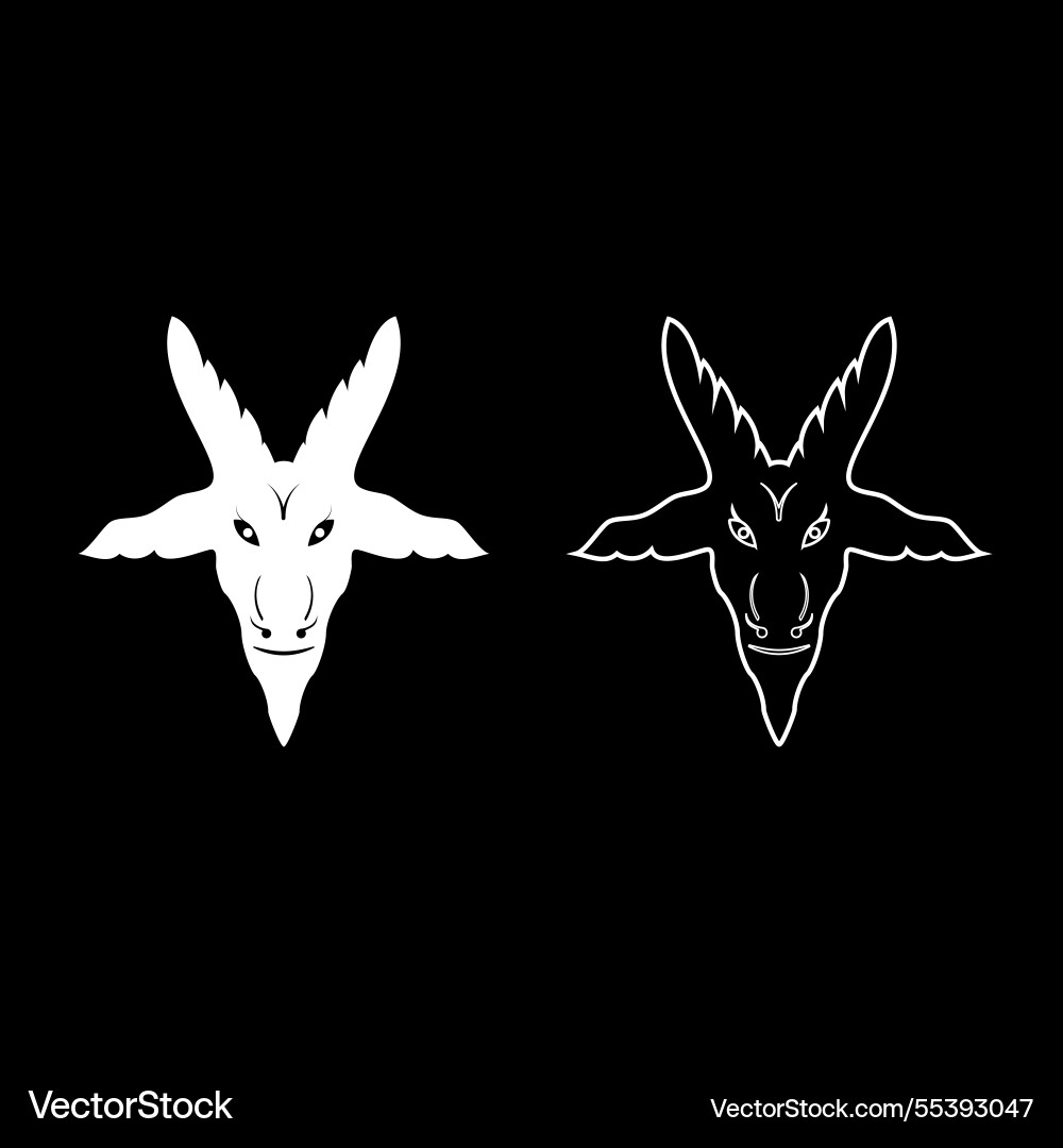 Head goat symbol satanism of lavaeus sigil Head goat symbol satanism of lavaeus sigil vector image