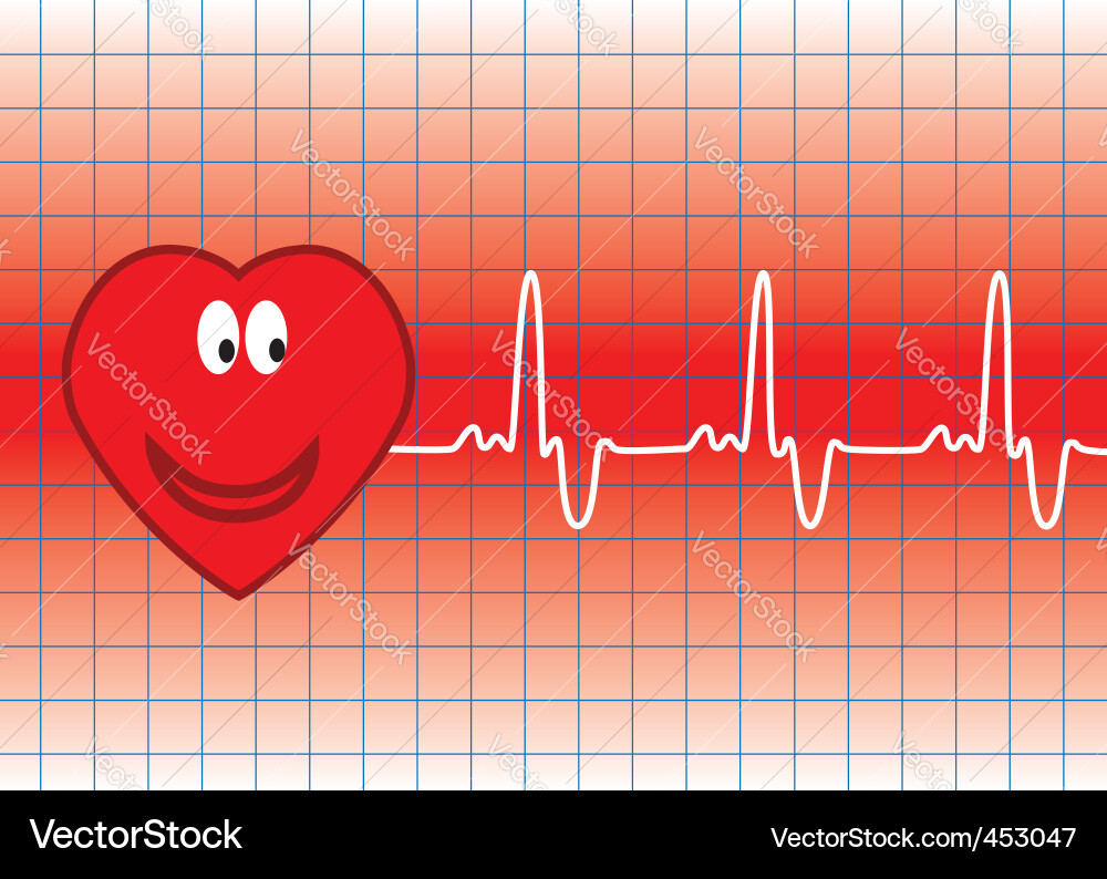 Heart and heartbeat Vector Image