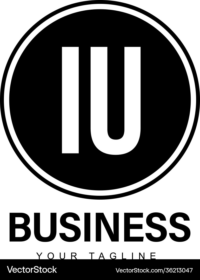 Iu initial a logo design with abstract style Iu initial a logo design with abstract style Vector Image