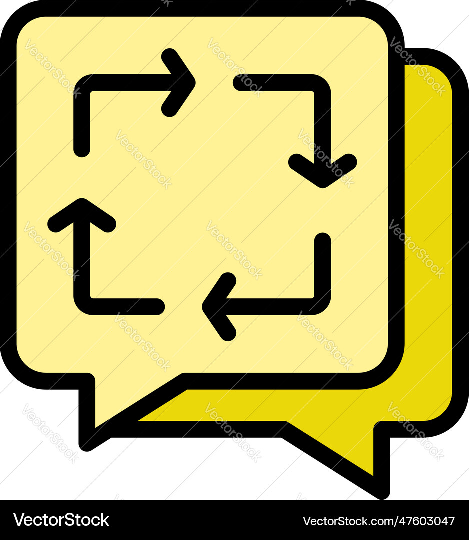 Messages backup icon flat Messages backup icon flat vector image