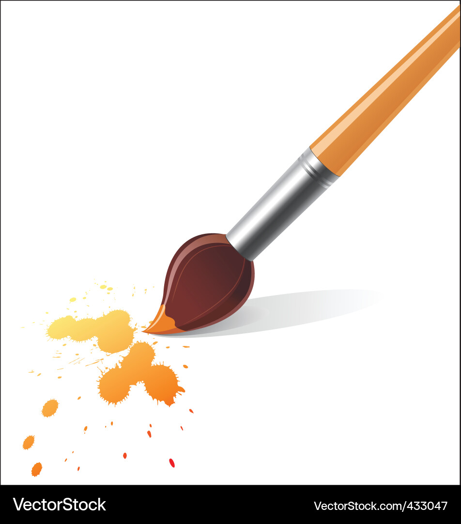 Red Paint Splatter Brush Royalty Free Vector Image