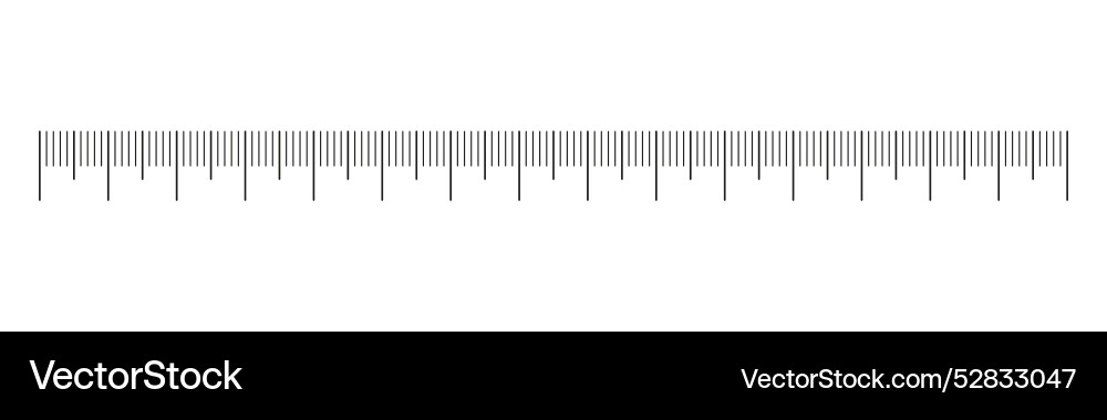 Ruler scale measuring chart with 15 centimeters Vector Image