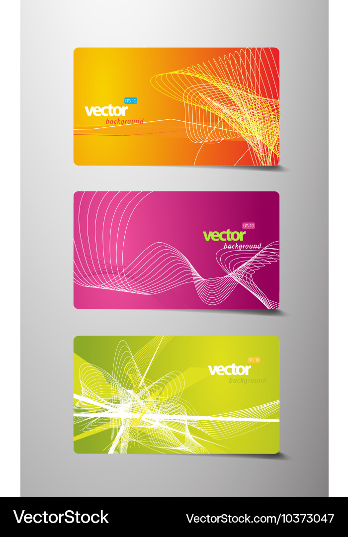 Set of abstract colorful labels with lines vector image