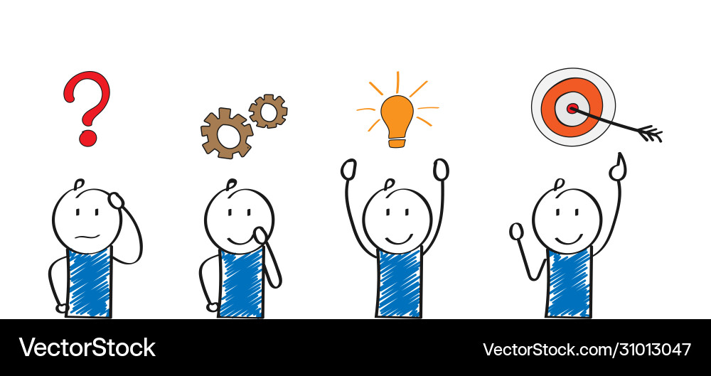 Startup Problem Solving Stages vector image