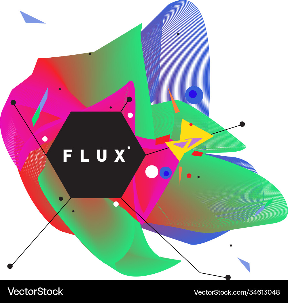 3d colorful wave background dynamic flux effect 3d colorful wave background dynamic flux effect Vector Image