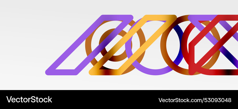 Abstract background - colorful circle lines vector image
