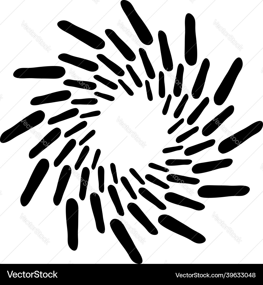 Abstract circular drawing amorphous nonfigurative Vector Image