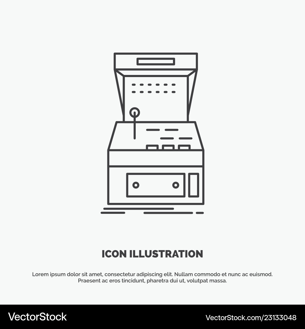 Arcade Game Machine Icon Vector Image