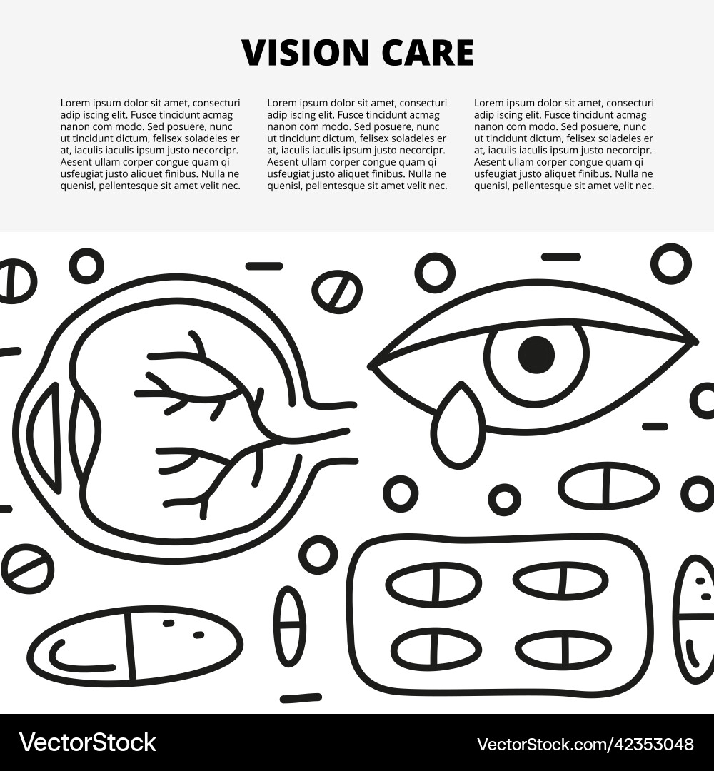 Article template with space for text and doodle Article template with space for text and doodle Vector Image