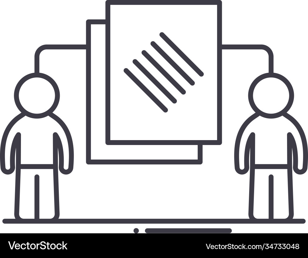 Assignments icon linear isolated Assignments icon linear isolated vector image