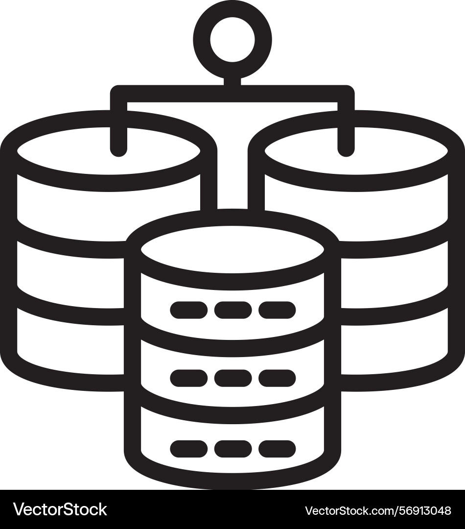 Big data linear style icon design Vector Image