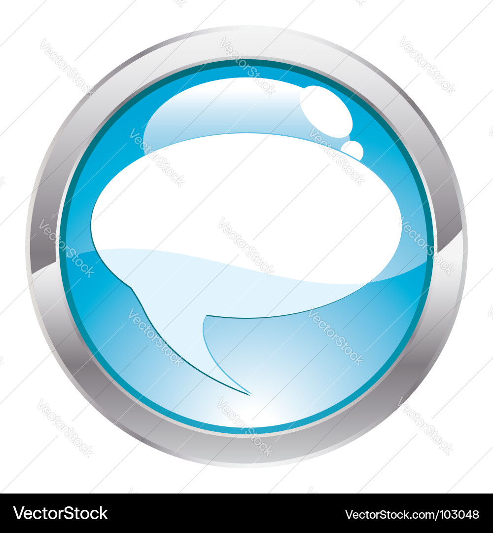 Bubble Button Icon vector image