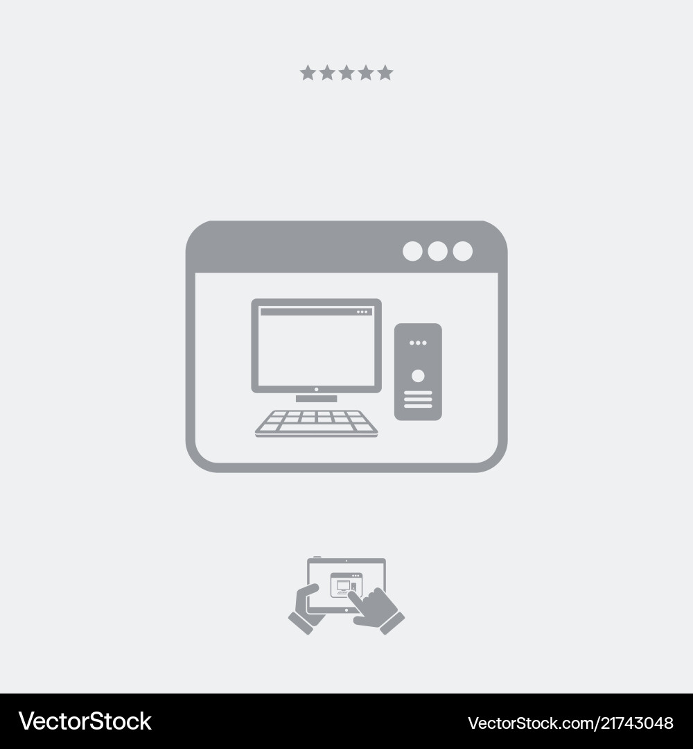 Computer application icon Computer application icon vector image