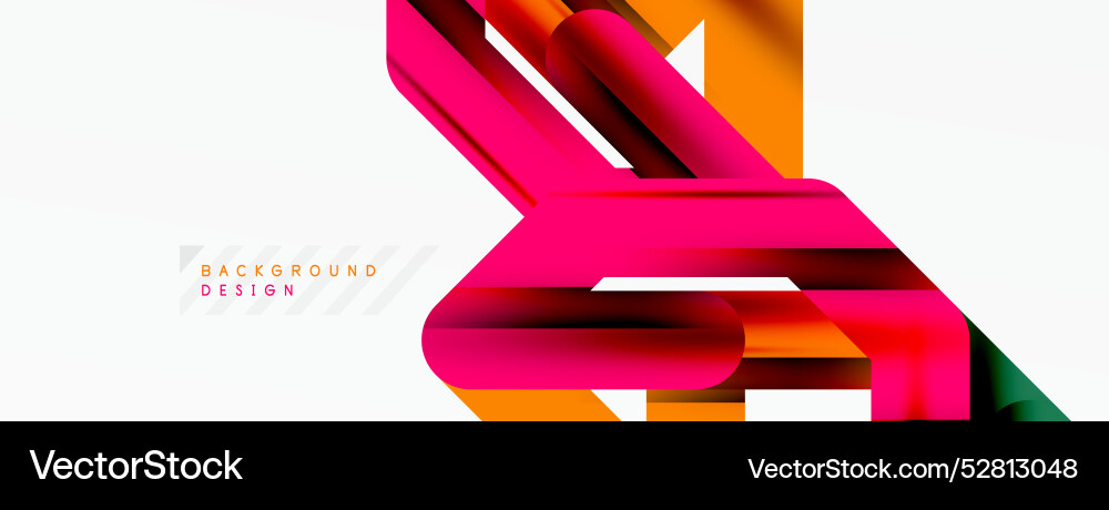 Dynamic colorful lines minimal abstract background Vector Image