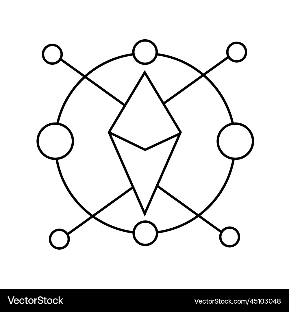 Ethereum cryptocurrency coin icon eth symbol – Royalty-Free Vector |  VectorStock