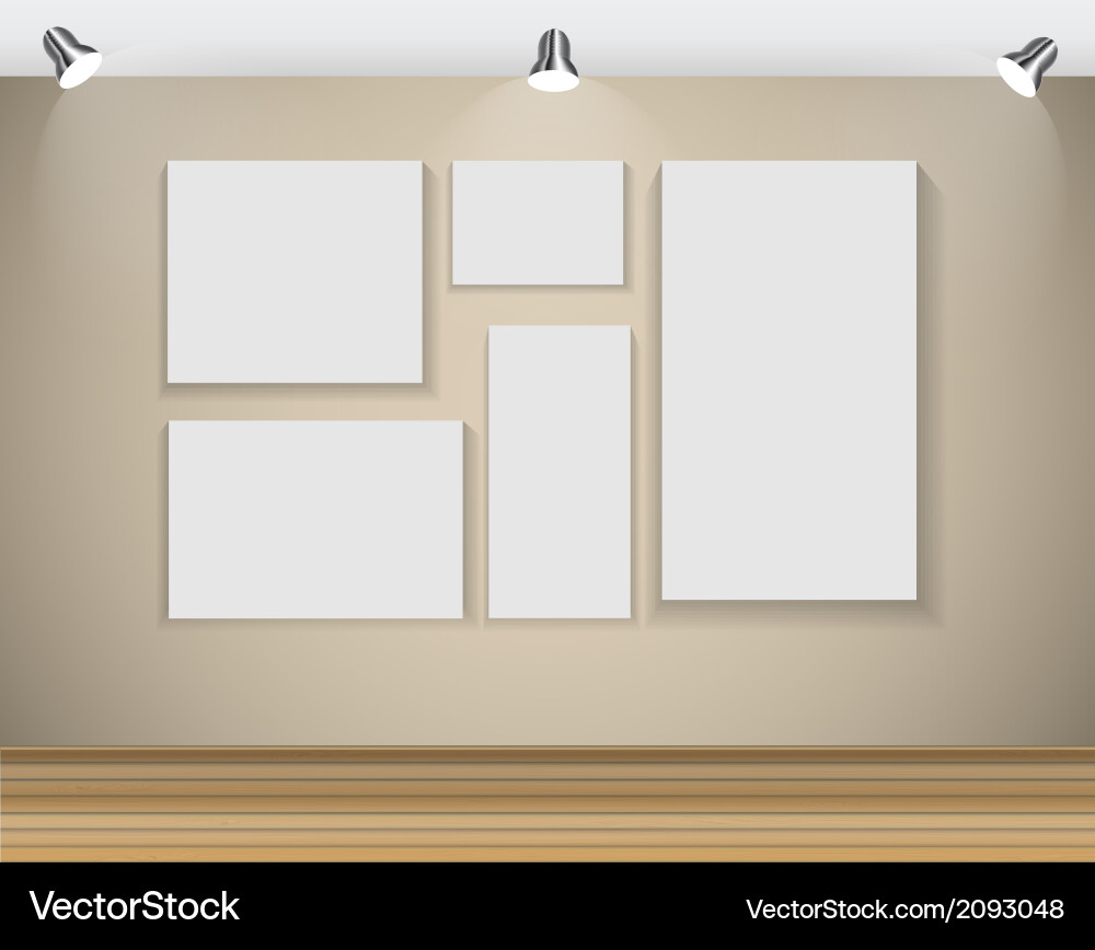 Frame on wall for your text and images vector image