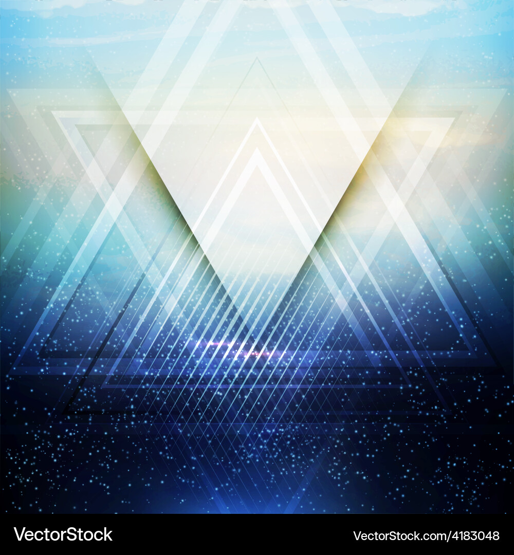 Futuristic Geometric Triangle Background vector image
