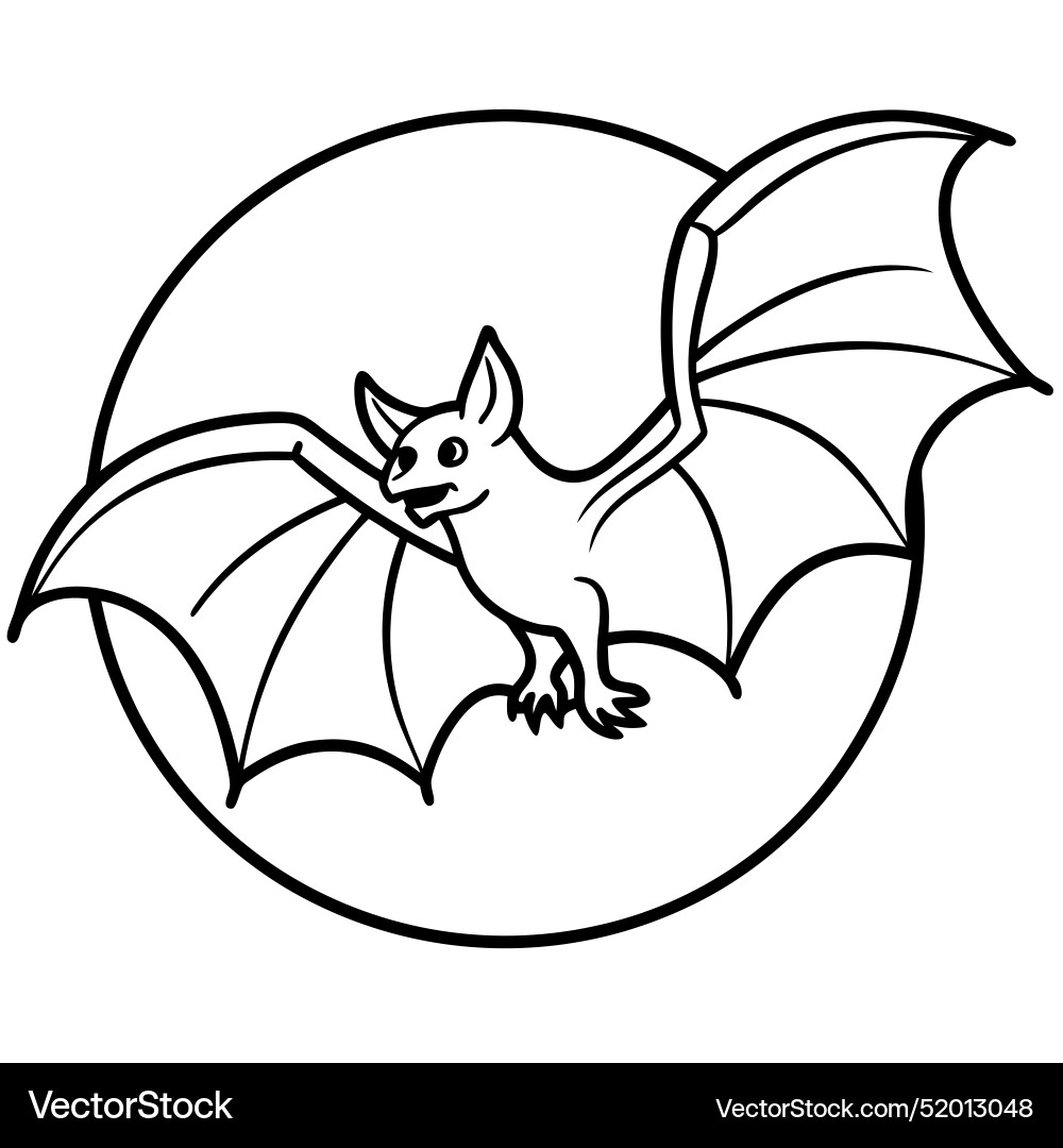 Galapagos red bat jumps icon Royalty Free Vector Image