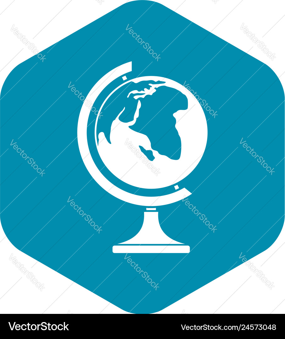 Globe icon simple style Globe icon simple style Vector Image