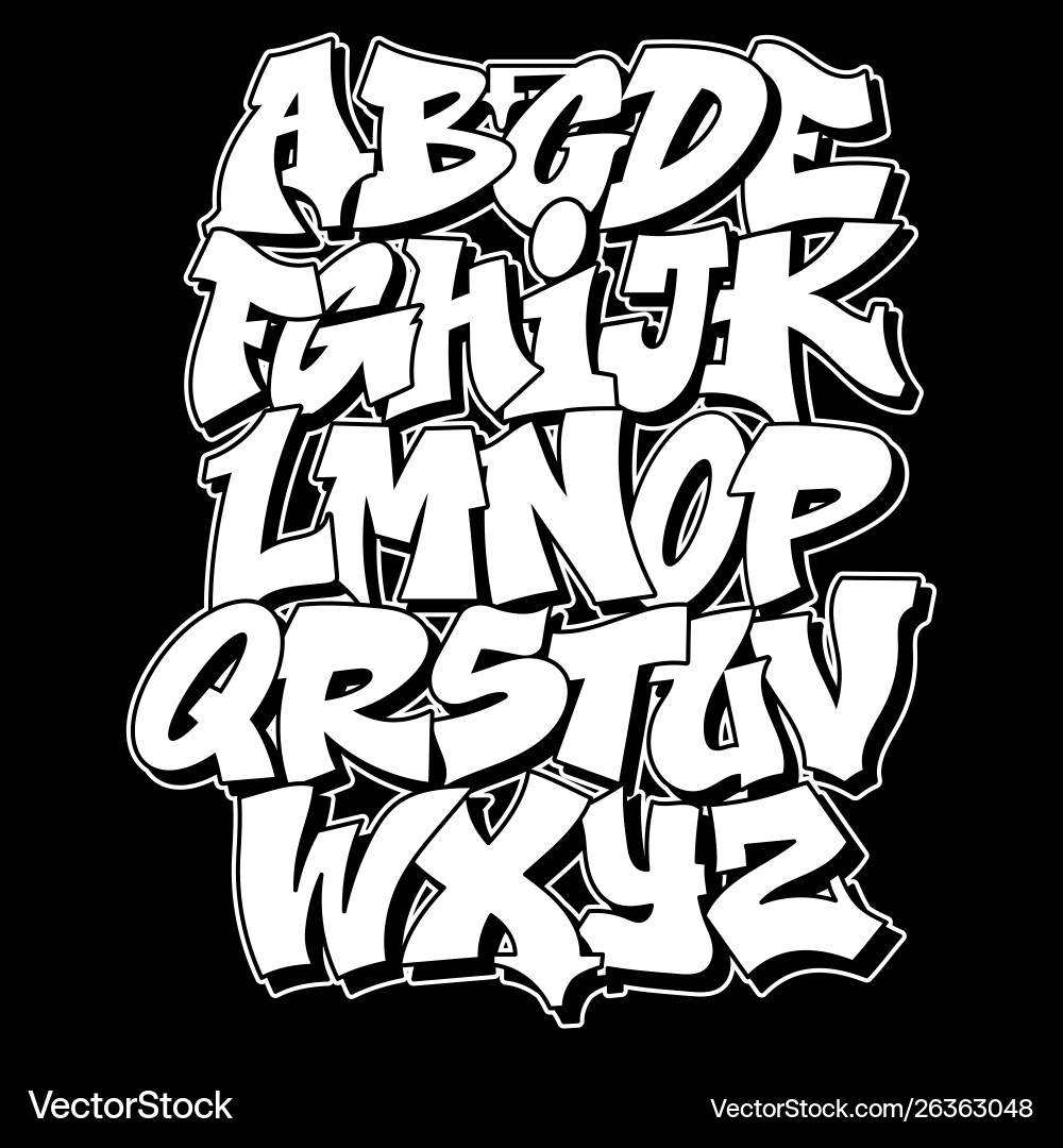 Graffiti style lettering text design vector image