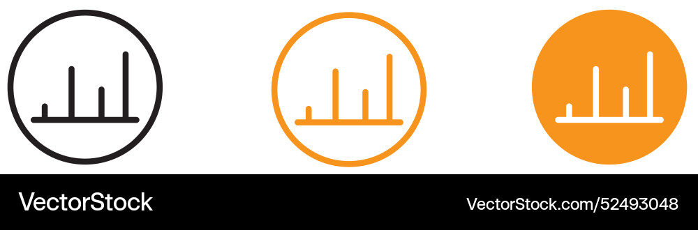 Informative chart icon for data analysis business vector image