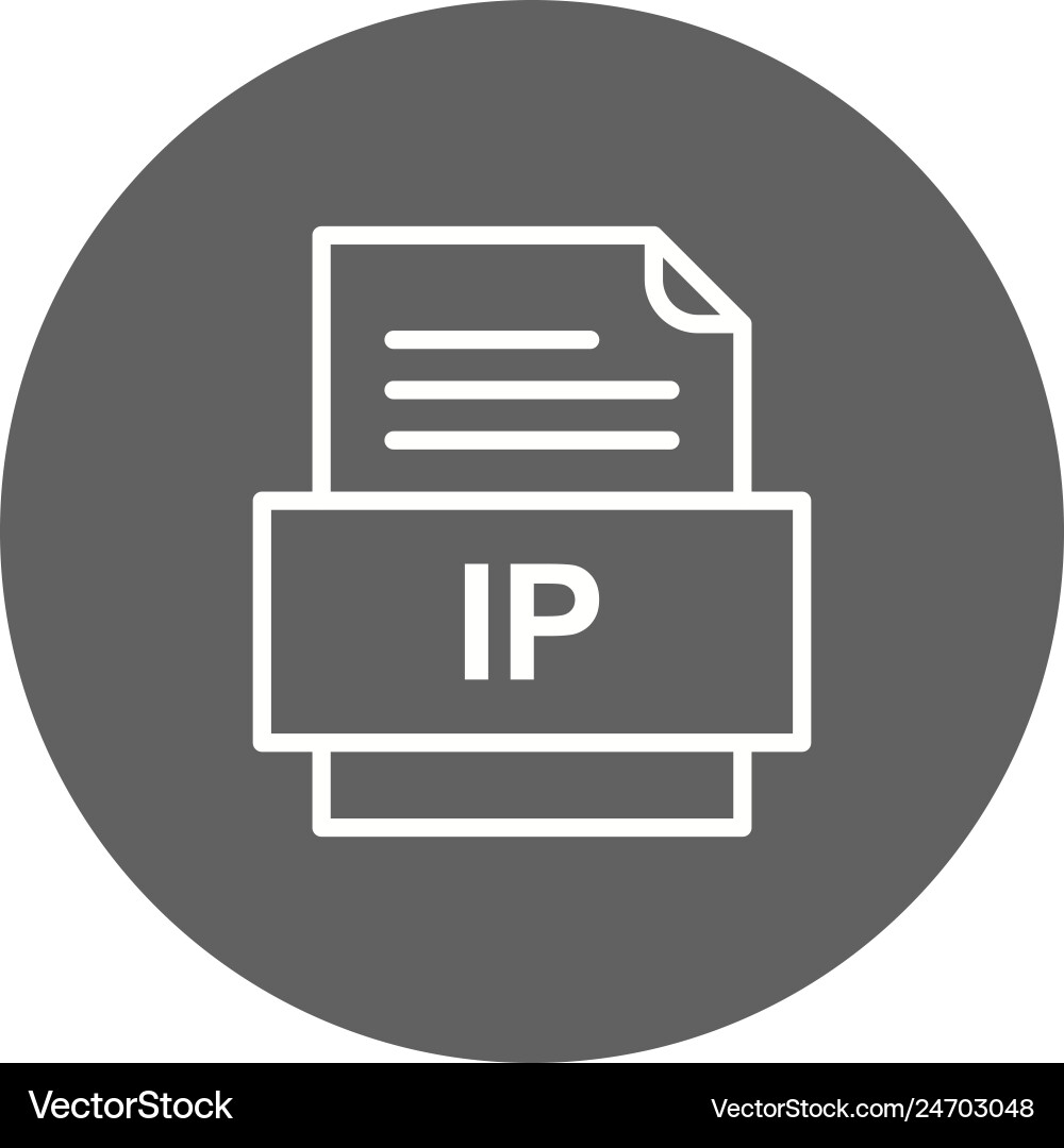 Ip file document icon vector image
