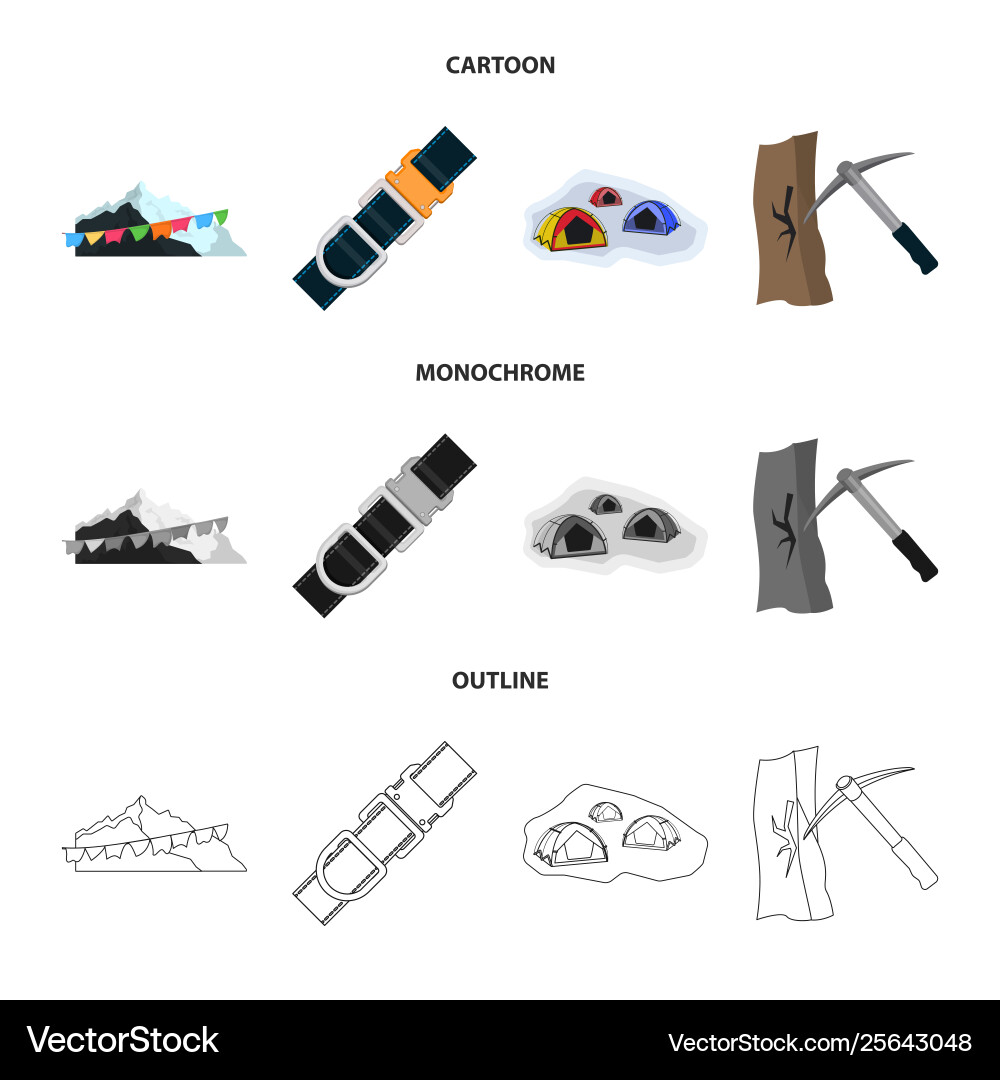 Isolated object mountaineering and peak icon Isolated object mountaineering and peak icon Vector Image