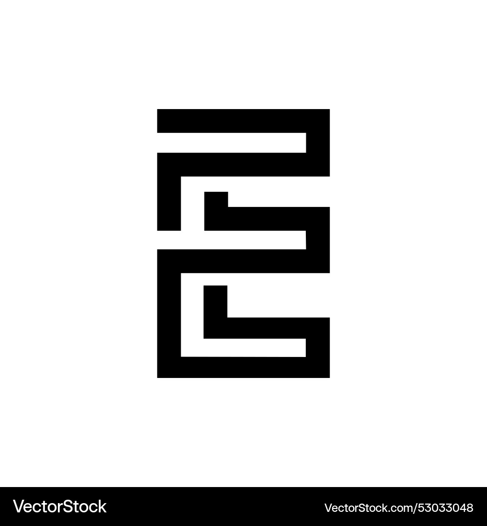 Letter e line art kreatives einzigartiges elegantes Logo Letter e line art kreatives einzigartiges elegantes Logo vektorbild