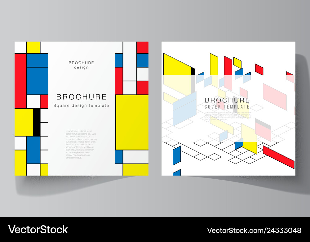 Minimal layout of two square format Minimal layout of two square format vector image