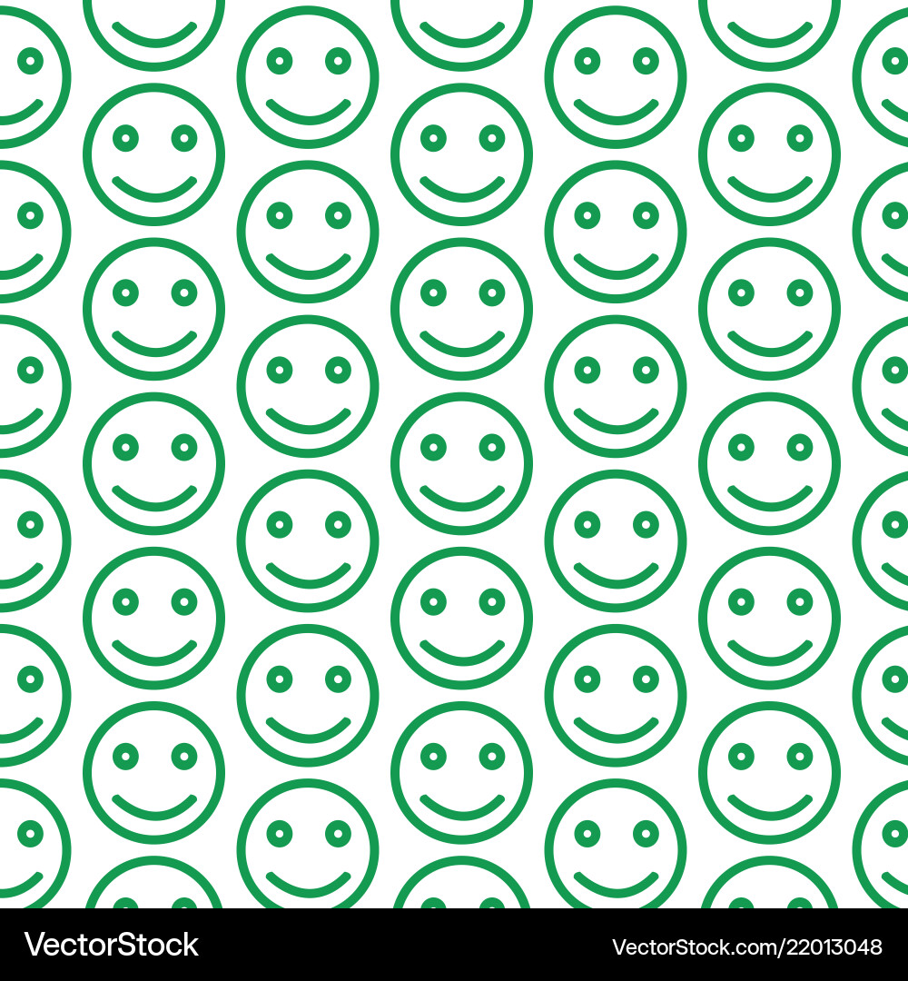Pattern background smile icon Vector Image
